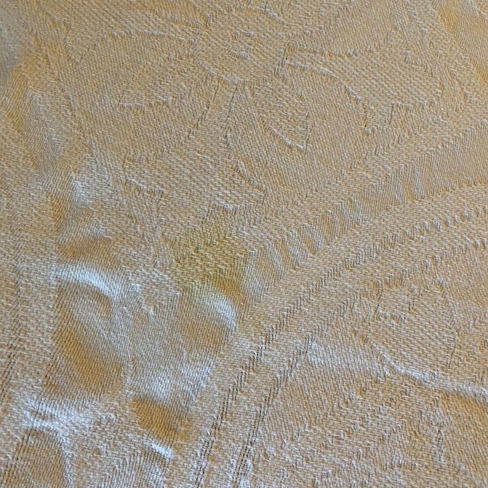 Vintage King Size 90x97” Bed Cover Blanket Cotton White Fridge USA Artsy Weave - Picture 7 of 12